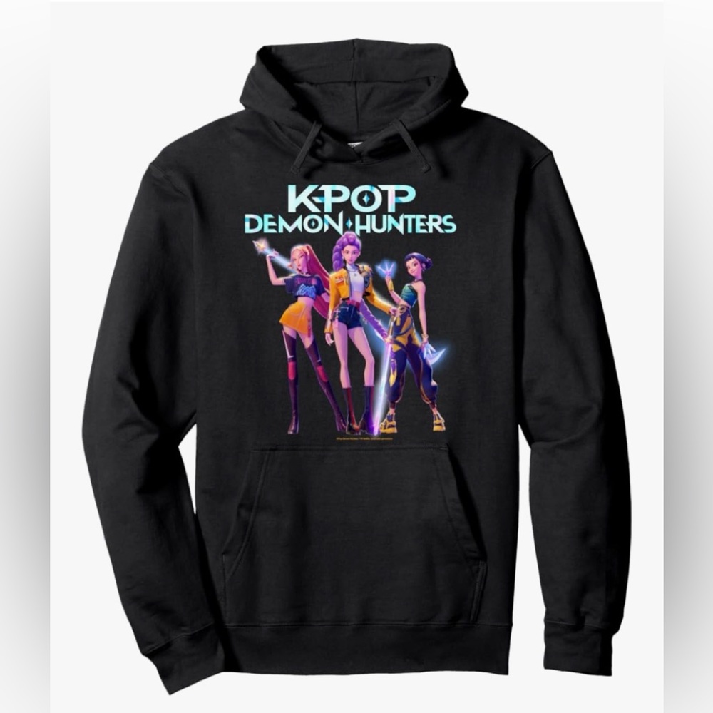 Black K-Pop Demon Hunters Graphic Sweater (unisex) Size M